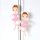 Handcrafted Acacia Wood Ballerina Doll Handles Set